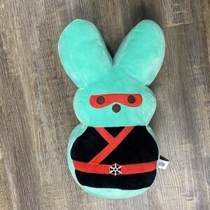 Peeps Bunny Rabbit Plush‎ Stuffed Animal Toy Easter Basket 13" Green Ninja